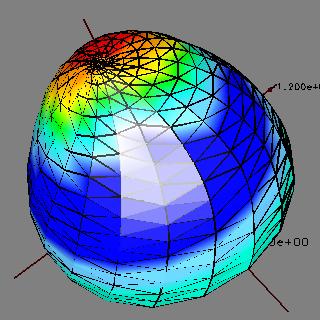 4th eigenmode of bubble triangle plate